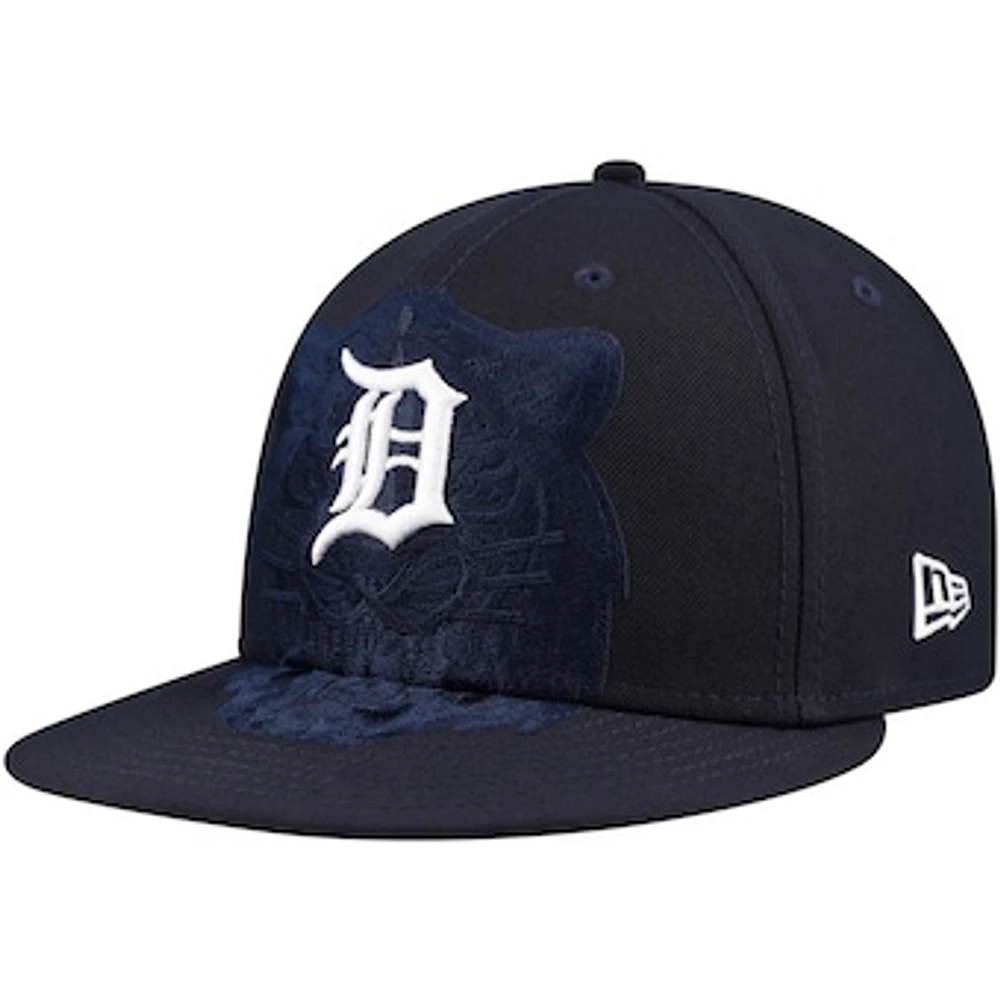 Men's New Era Navy Detroit Tigers Shadow Logo 59FIFTY Fitted Hat