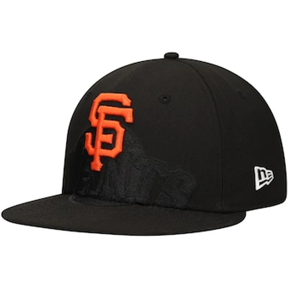 Men's New Era Black San Francisco Giants Shadow Logo 59FIFTY Fitted Hat