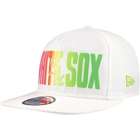 Men's New Era White Chicago White Sox Spring Spectrum Golfer Snapback Hat