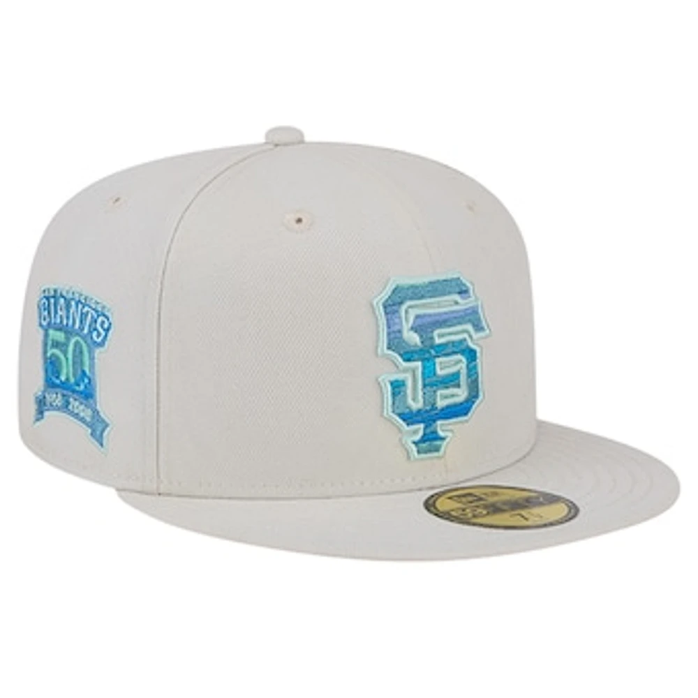 Men's New Era Khaki San Francisco Giants Stone Mist 59FIFTY Fitted Hat