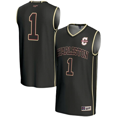 Youth  GameDay Greats Black Charleston Cougars #1 Basketball Jersey