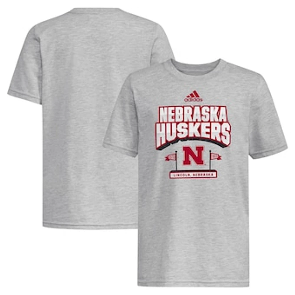 Men's adidas Gray Nebraska Huskers Stake Our Claim T-Shirt