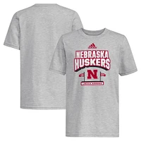 Men's adidas Gray Nebraska Huskers Stake Our Claim T-Shirt