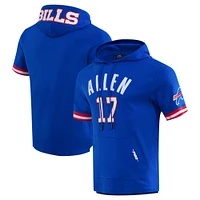 Men's Pro Standard Josh Allen Royal Buffalo Bills Player Name & Number Hoodie T-Shirt