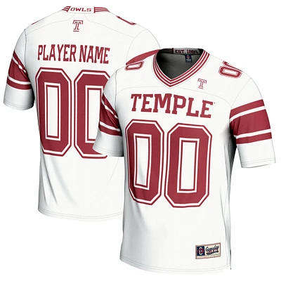 Youth GameDay Greats White Temple Owls NIL Pick-A-Player Football Jersey