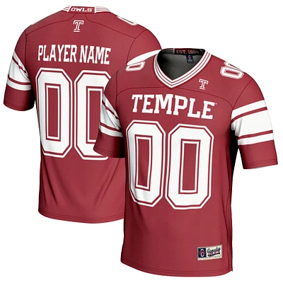 Men's GameDay Greats Crimson Temple Owls NIL Pick-A-Player Football Jersey