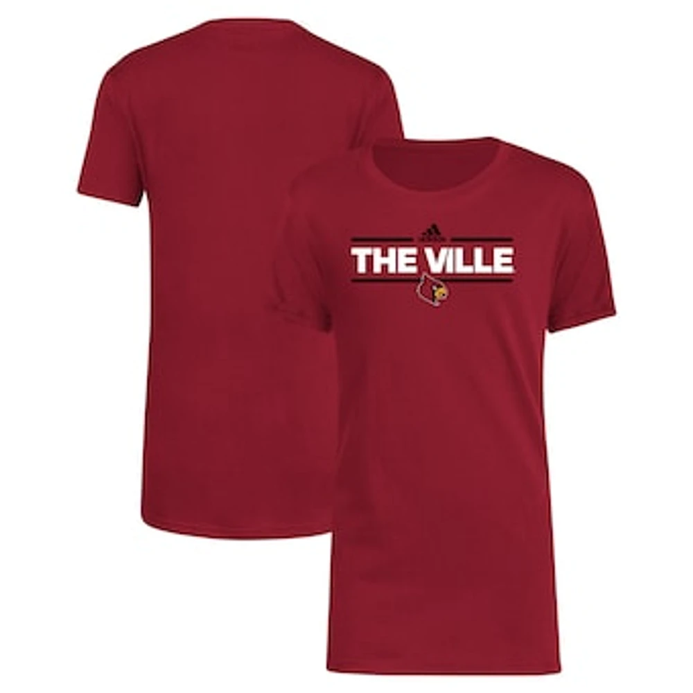 Youth adidas Red Louisville Cardinals Basic Dassler T-Shirt