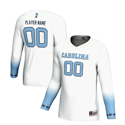 Unisex GameDay Greats White North Carolina Tar Heels Pick-A-Player NIL Women's Volleyball Lightweight Jersey