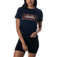 Women's The Wild Collective Navy Houston Astros Twist Front T-Shirt