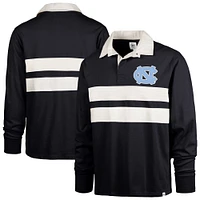 Men's '47 Navy North Carolina Tar Heels Clubhouse Knox Thames Long Sleeve Rugby Polo