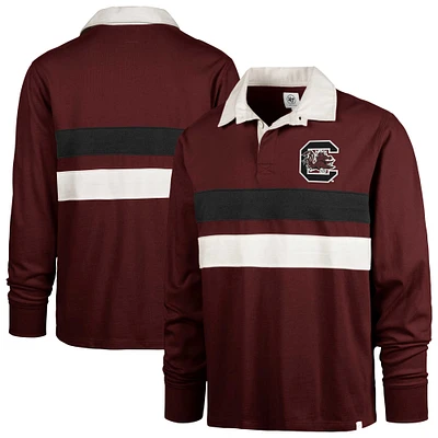 Men's '47 Garnet South Carolina Gamecocks Clubhouse Knox Thames Long Sleeve Rugby Polo