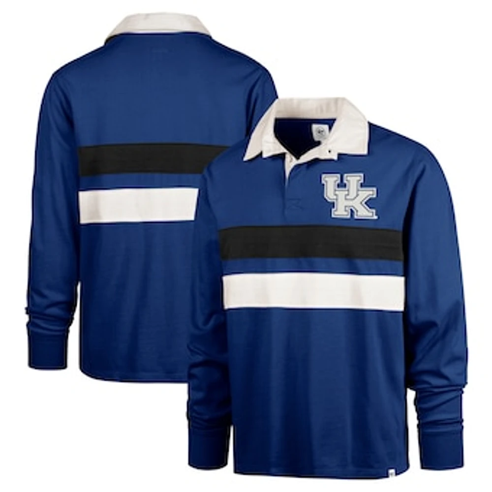 Men's '47 Royal Kentucky Wildcats Clubhouse Knox Thames Long Sleeve Rugby Polo