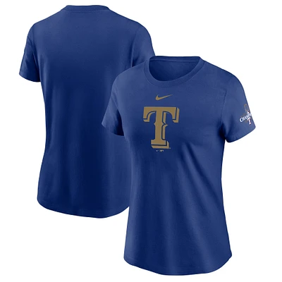 Women's Nike Royal Texas Rangers 2024 Gold Collection Logo T-Shirt