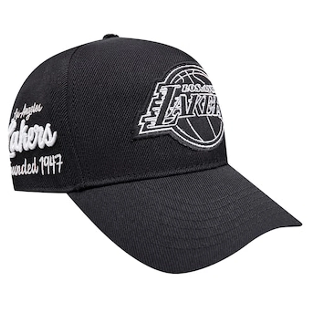 Men's Pro Standard Black Los Angeles Lakers Paint the City Pinch Front Snapback Hat