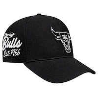 Men's Pro Standard Black Chicago Bulls Paint the City Pinch Front Snapback Hat