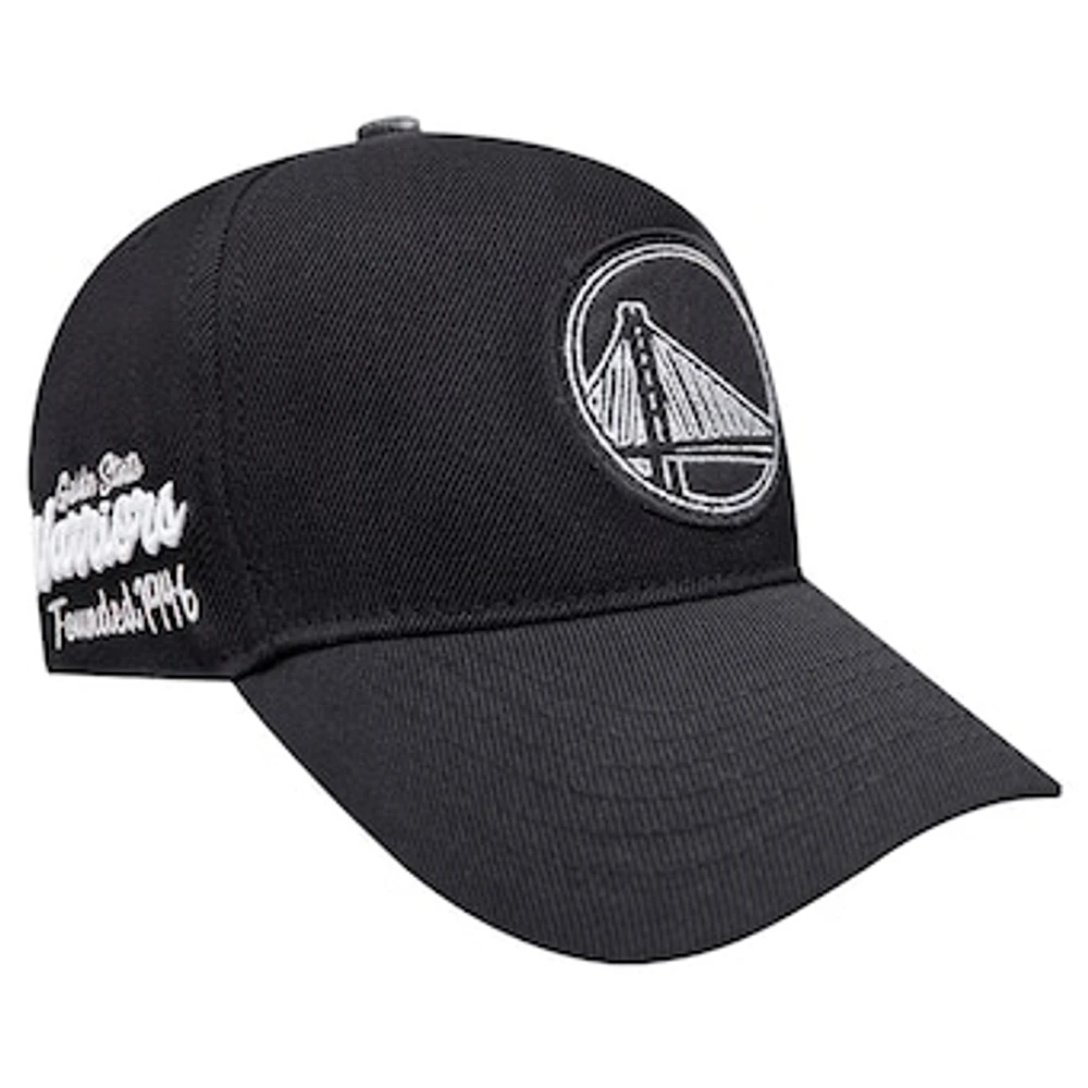 Men's Pro Standard Black Golden State Warriors Paint the City Pinch Front Snapback Hat