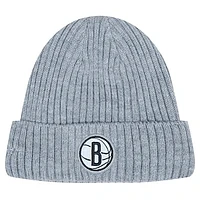 Men's Pro Standard  Gray Brooklyn Nets Essential Cuffed Knit Hat