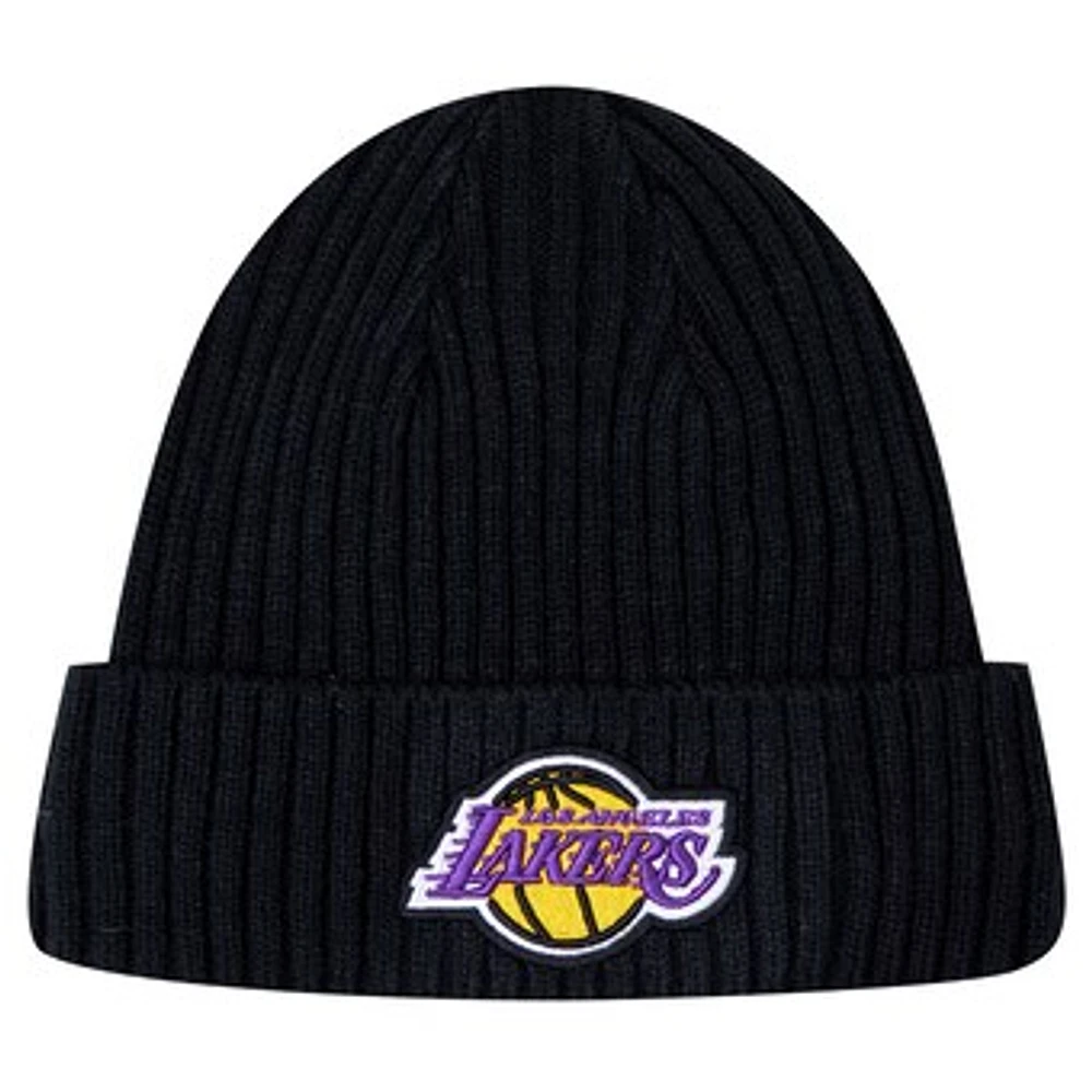 Men's Pro Standard  Black Los Angeles Lakers Essential Cuffed Knit Hat