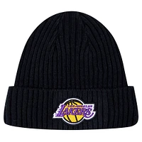 Men's Pro Standard  Black Los Angeles Lakers Essential Cuffed Knit Hat