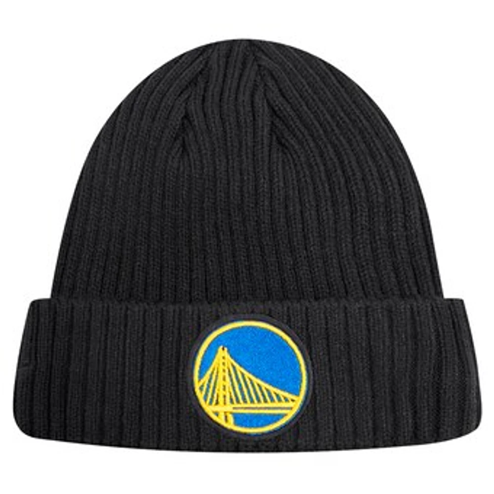 Men's Pro Standard  Black Golden State Warriors Essential Cuffed Knit Hat