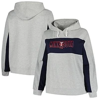 Women's Profile Heather Gray Minnesota Twins Plus Pullover Hoodie