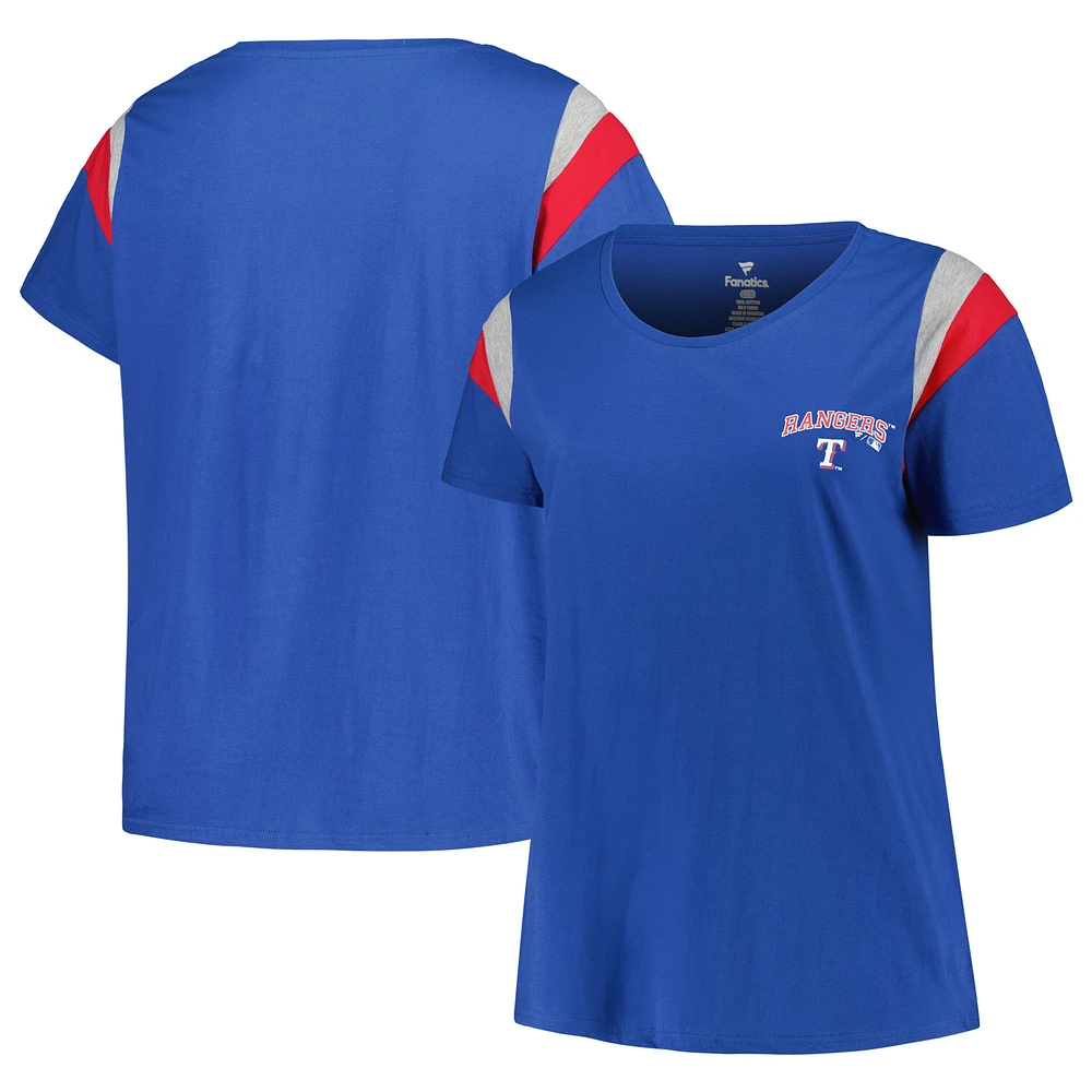 Women's Profile Royal Texas Rangers Plus Scoop Neck T-Shirt