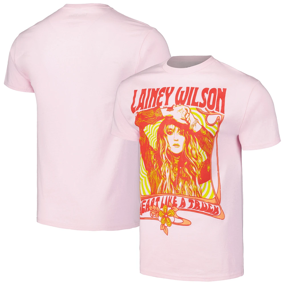 Unisex Manhead Merch Pink Lainey Wilson Heart Like A Truck T-Shirt