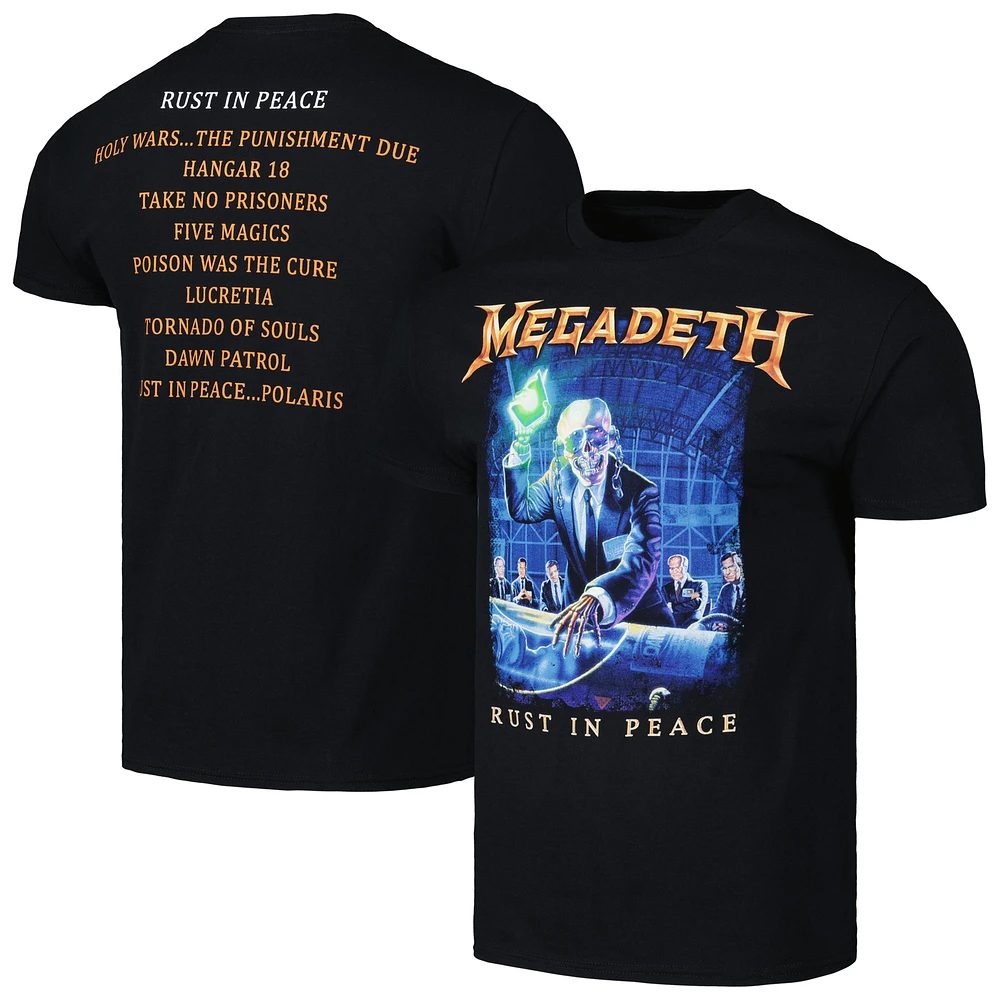 Unisex Manhead Merch Black Megadeth Rust In Peace T-Shirt