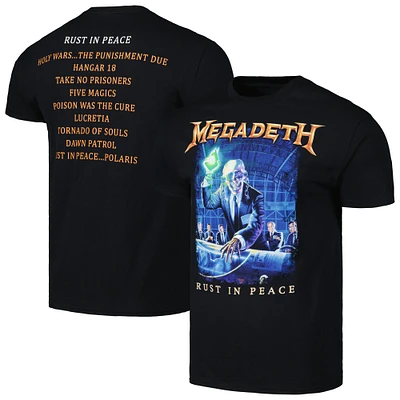 Unisex Manhead Merch Black Megadeth Rust In Peace T-Shirt