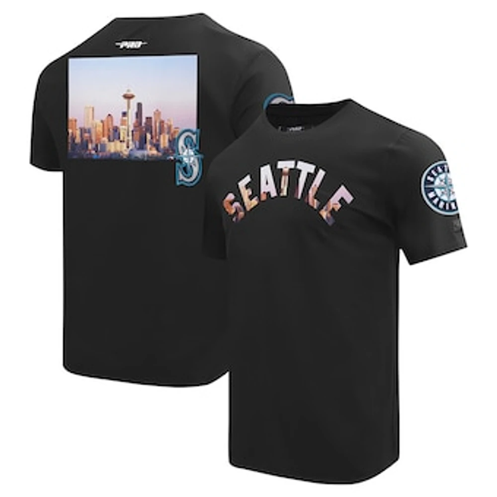 Men's Pro Standard Black Seattle Mariners Cityscape T-Shirt