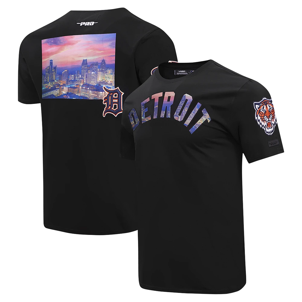 Men's Pro Standard Black Detroit Tigers Cityscape T-Shirt