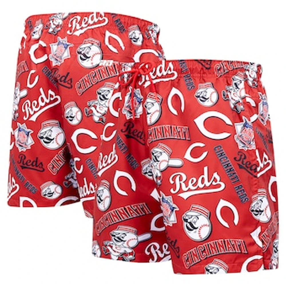 Men's Pro Standard Black Cincinnati Reds Toss Logo Woven Shorts