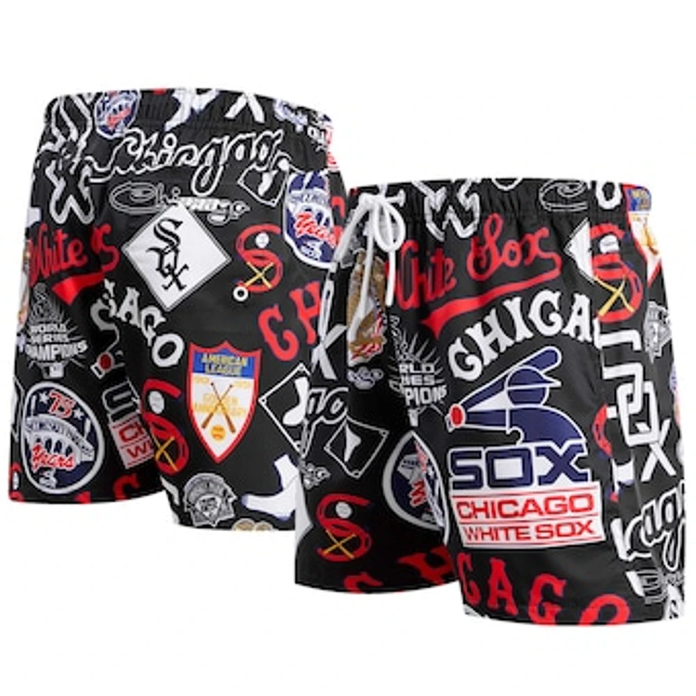 Men's Pro Standard Black Chicago White Sox Toss Logo Woven Shorts