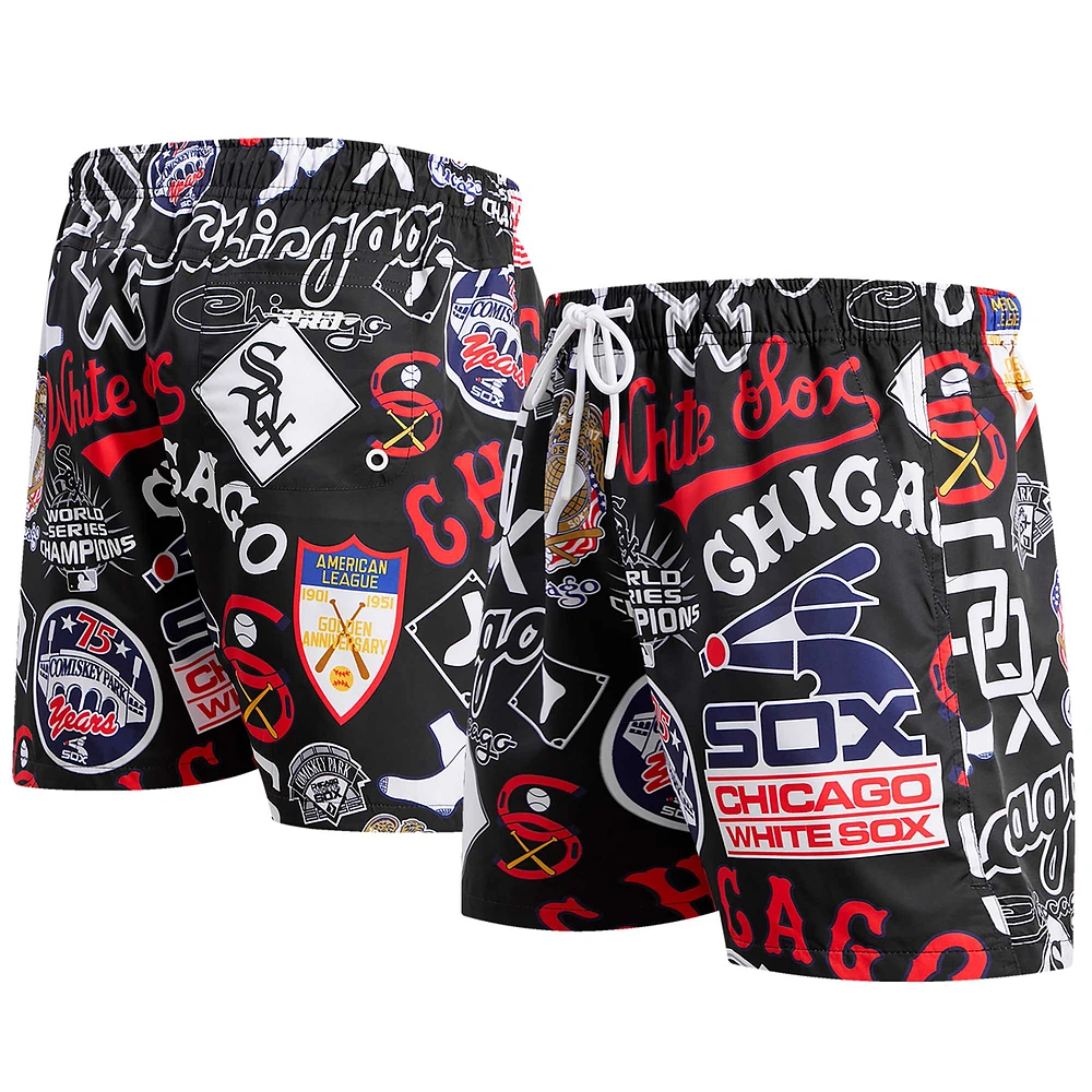 Men's Pro Standard Black Chicago White Sox Toss Logo Woven Shorts