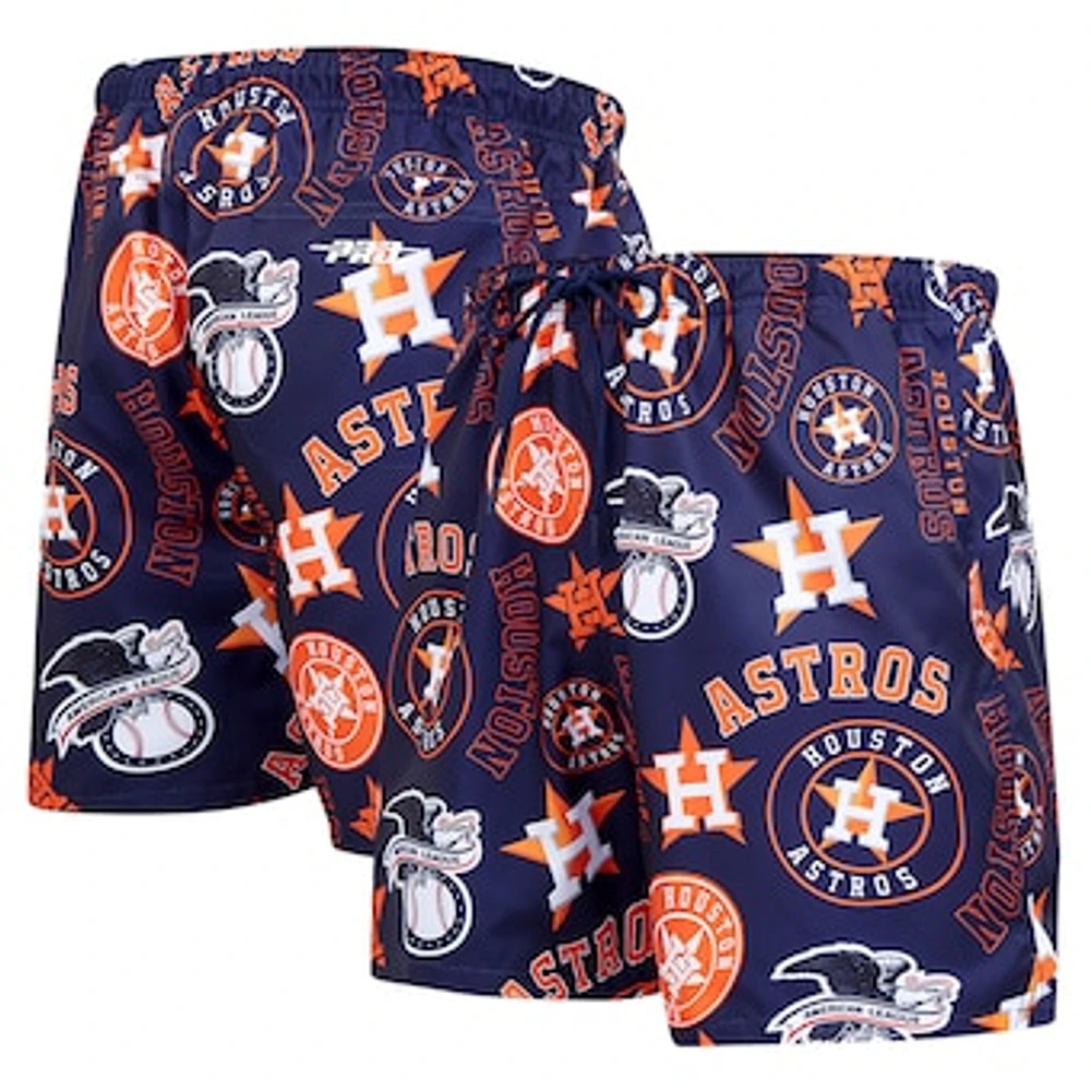 Men's Pro Standard Navy Houston Astros Toss Logo Woven Shorts