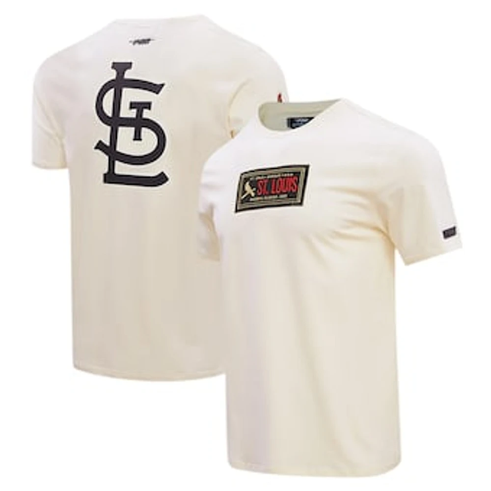 Men's Pro Standard Cream St. Louis Cardinals Club Member Badge T-Shirt