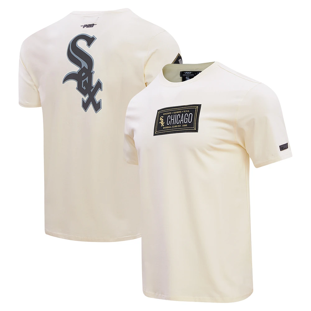 Men's Pro Standard Cream Chicago White Sox Club Member Badge T-Shirt