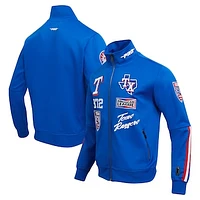 Men's Pro Standard Royal Texas Rangers Fast Lane Full-Zip Track Jacket