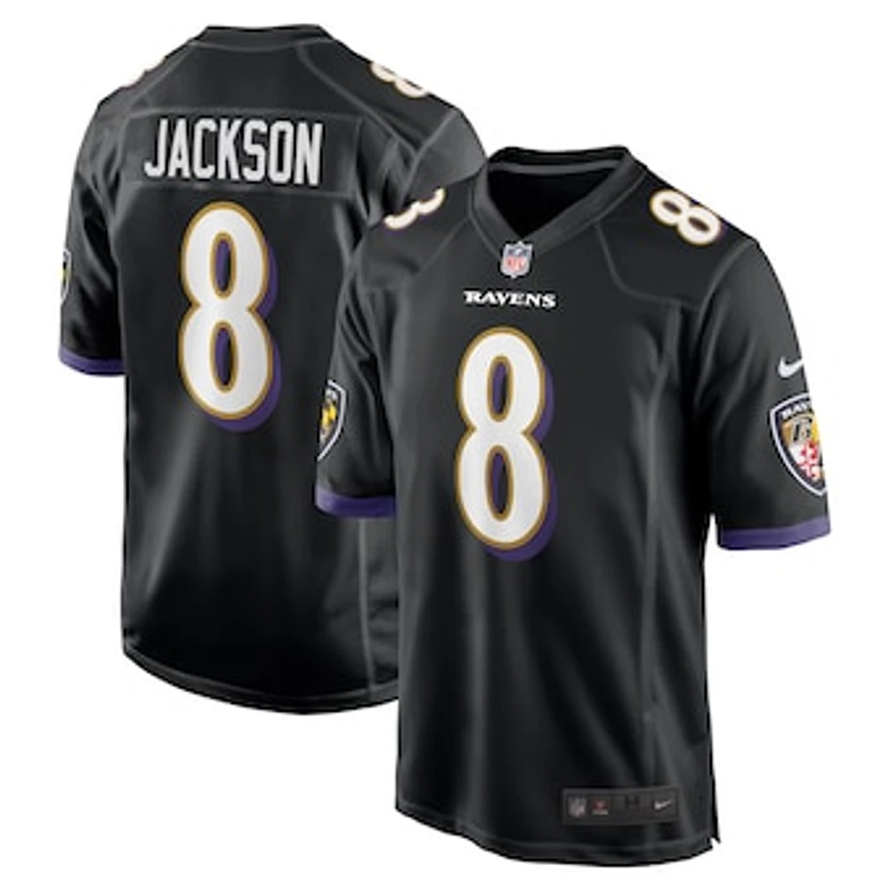 Men's Nike Lamar Jackson  Black Baltimore Ravens Alternate Game Jersey