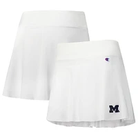 Women's Champion White Michigan Wolverines Tailgate Soft Touch Skort