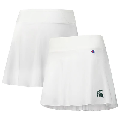 Women's Champion White Michigan State Spartans Tailgate Soft Touch Skort