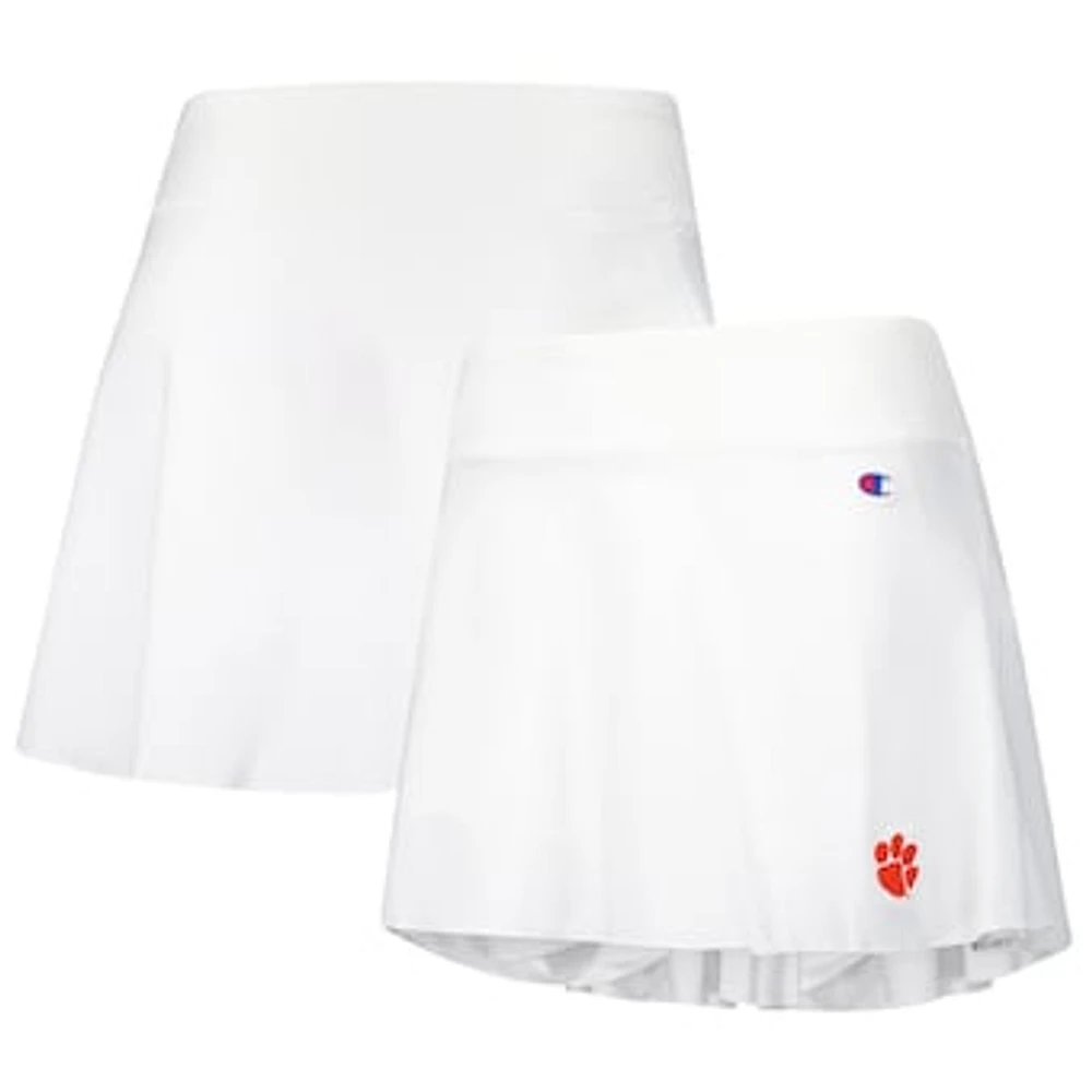 Women's Champion White Clemson Tigers Tailgate Soft Touch Skort