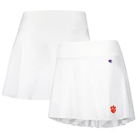 Women's Champion White Clemson Tigers Tailgate Soft Touch Skort