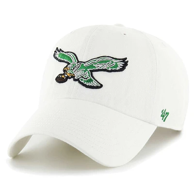 Men's '47 White Philadelphia Eagles Gridiron Classics Clean Up Legacy Adjustable Hat