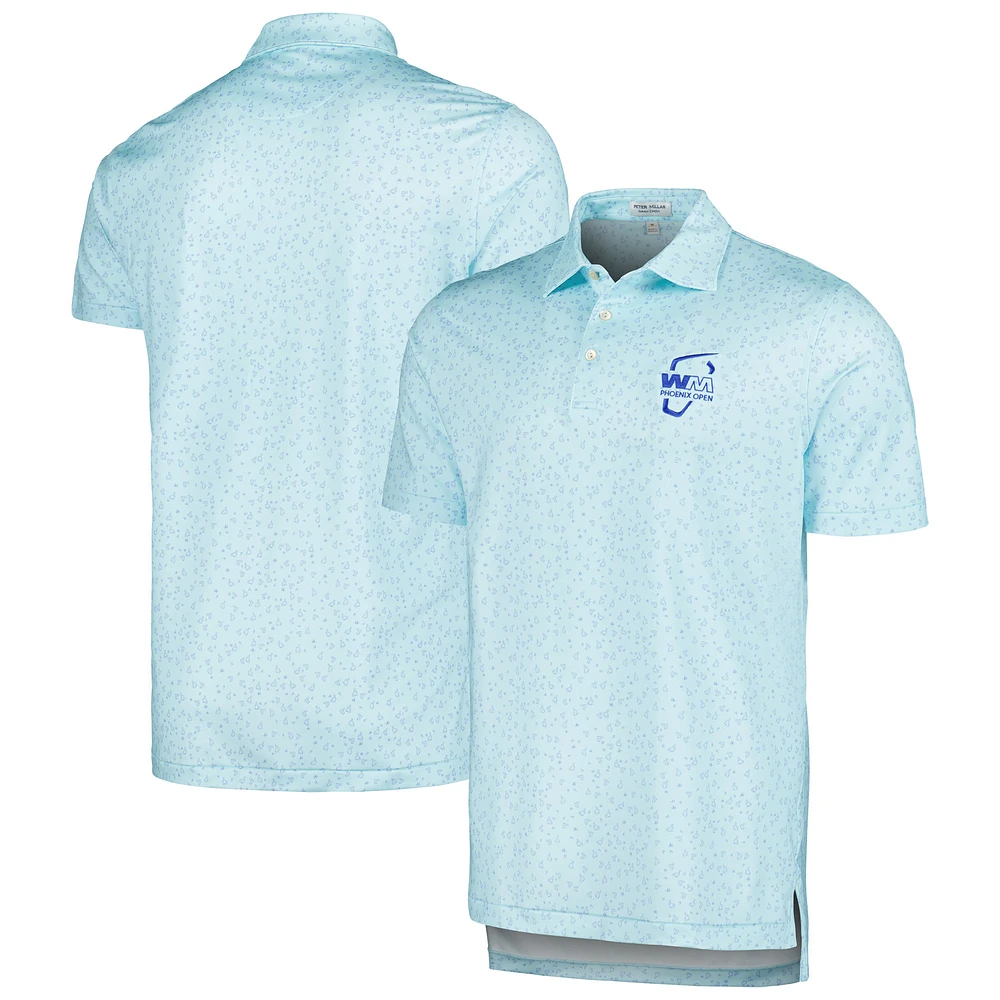 Men's Peter Millar  Aqua WM Phoenix Open Worth A Shot Performance Jersey Polo