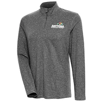 Women's Antigua Heather Daytona International Speedway Confront Quarter-Zip Pullover Top