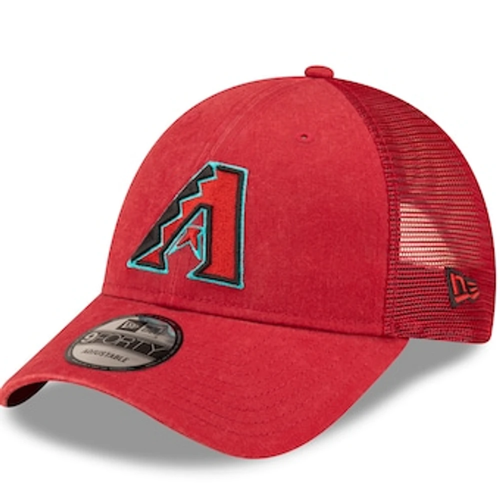 Men's New Era Red Arizona Diamondbacks Trucker 9FORTY Adjustable Hat