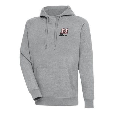 Men's Antigua Heather Gray Chase Briscoe Victory Pullover Hoodie