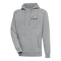 Men's Antigua Heather Gray Kevin Harvick Victory Pullover Hoodie