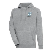 Men's Antigua Heather Gray Martin Truex Jr Victory Pullover Hoodie